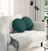 VidaXL Zitkussens 2 pcs Donkergroen Ø40 x 13 cm Stof