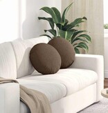 VidaXL Zitkussens 2 pcs Bruin Ø40 x 13 cm Stof