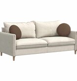 VidaXL Zitkussens 2 pcs Bruin Ø40 x 13 cm Stof