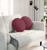 VidaXL Zitkussens 2 pcs Wijnrood Ø40 x 13 cm Stof