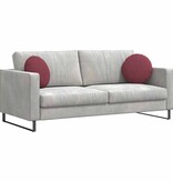 VidaXL Zitkussens 2 pcs Wijnrood Ø40 x 13 cm Stof