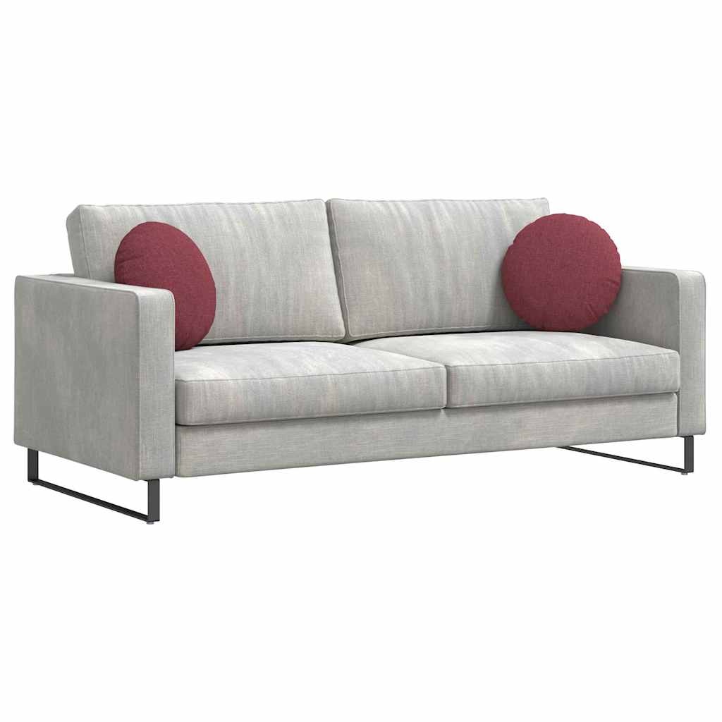 VidaXL Zitkussens 2 pcs Wijnrood Ø40 x 13 cm Stof