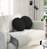 VidaXL Zitkussens 2 pcs Zwart Ø40 x 13 cm Stof