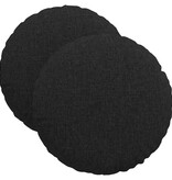 VidaXL Zitkussens 2 pcs Zwart Ø40 x 13 cm Stof