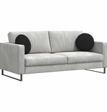 VidaXL Zitkussens 2 pcs Zwart Ø40 x 13 cm Stof