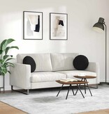 VidaXL Zitkussens 2 pcs Zwart Ø40 x 13 cm Stof