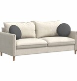 VidaXL Zitkussens 2 pcs Donkergrijs Ø40 x 13 cm Stof