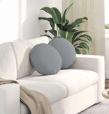 VidaXL Zitkussens 2 pcs Lichtgrijs Ø40 x 13 cm Stof