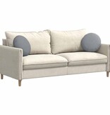 VidaXL Zitkussens 2 pcs Lichtgrijs Ø40 x 13 cm Stof