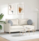 VidaXL Zitkussens 2 pcs Lichtgrijs Ø40 x 13 cm Stof