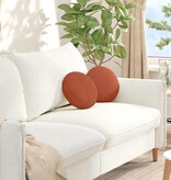 VidaXL Zitkussens 2 pcs Rood-oranje Ø 30 cm Katoen Stof