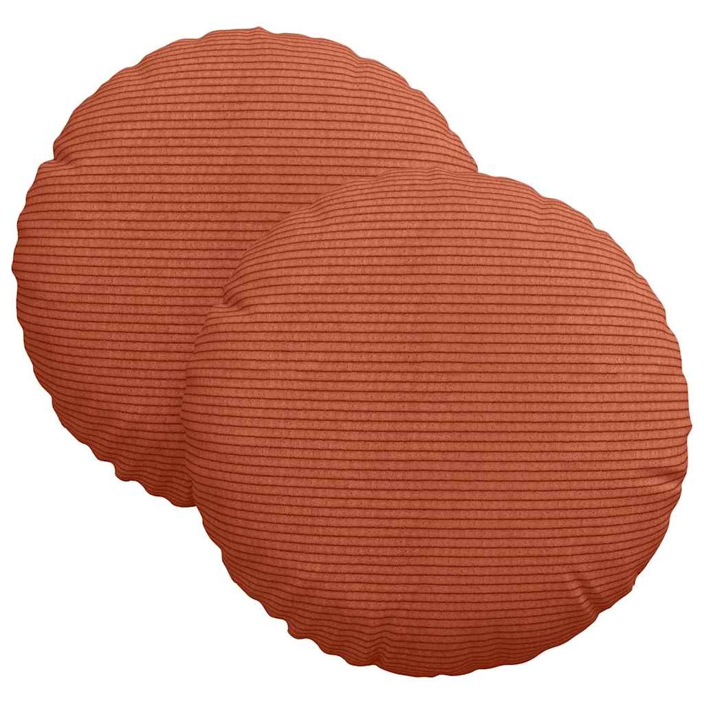 VidaXL Zitkussens 2 pcs Rood-oranje Ø 30 cm Katoen Stof