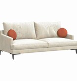 VidaXL Zitkussens 2 pcs Rood-oranje Ø 30 cm Katoen Stof