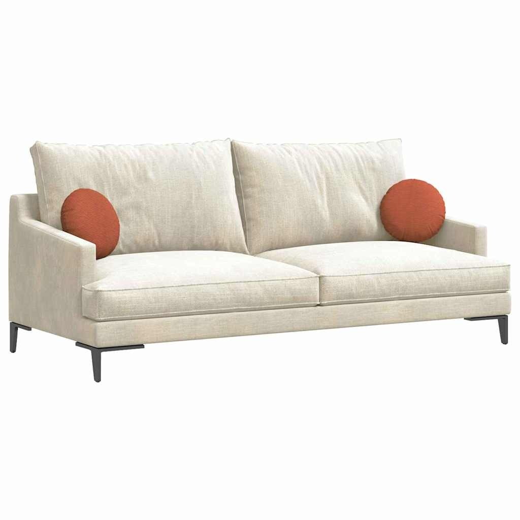 VidaXL Zitkussens 2 pcs Rood-oranje Ø 30 cm Katoen Stof