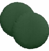 VidaXL Zitkussens 2 pcs Donkergroen Ø 30 cm Katoen Stof