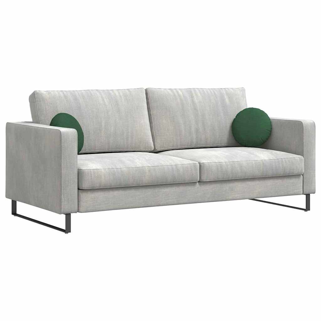 VidaXL Zitkussens 2 pcs Donkergroen Ø 30 cm Katoen Stof