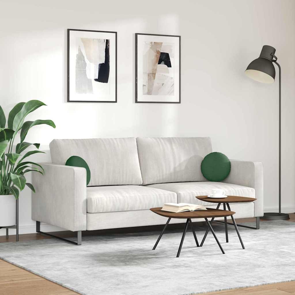 VidaXL Zitkussens 2 pcs Donkergroen Ø 30 cm Katoen Stof