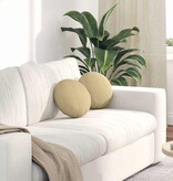 VidaXL Zitkussens 2 pcs Grijs groen Ø 30 cm Katoen Stof