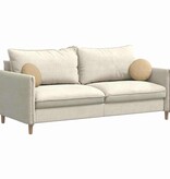 VidaXL Zitkussens 2 pcs Grijs groen Ø 30 cm Katoen Stof