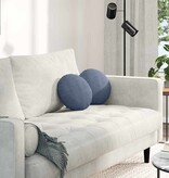 VidaXL Zitkussens 2 pcs Blauw Ø 30 cm Katoen Stof