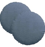 VidaXL Zitkussens 2 pcs Blauw Ø 30 cm Katoen Stof