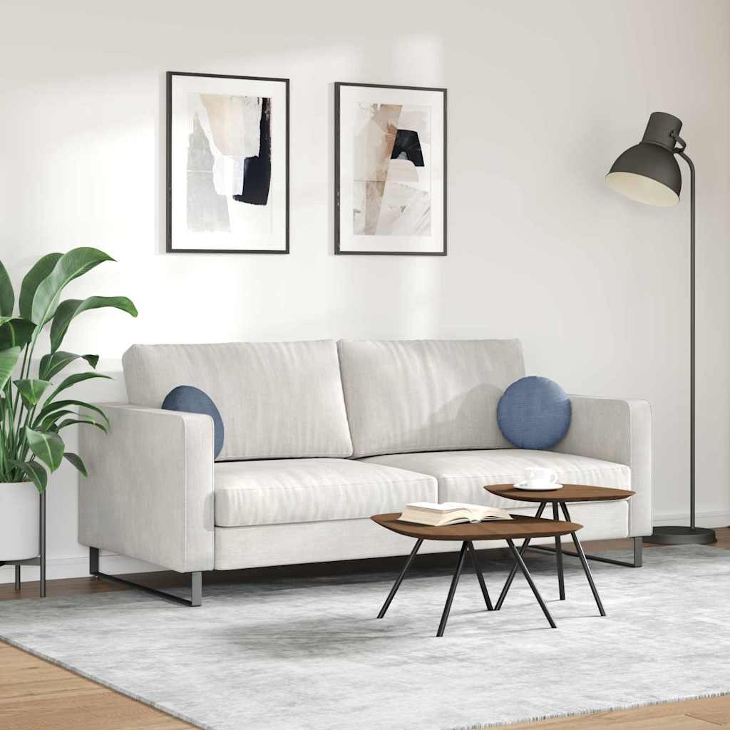 VidaXL Zitkussens 2 pcs Blauw Ø 30 cm Katoen Stof