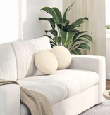 VidaXL Zitkussens 2 pcs Crème Ø 30 cm Katoen Stof