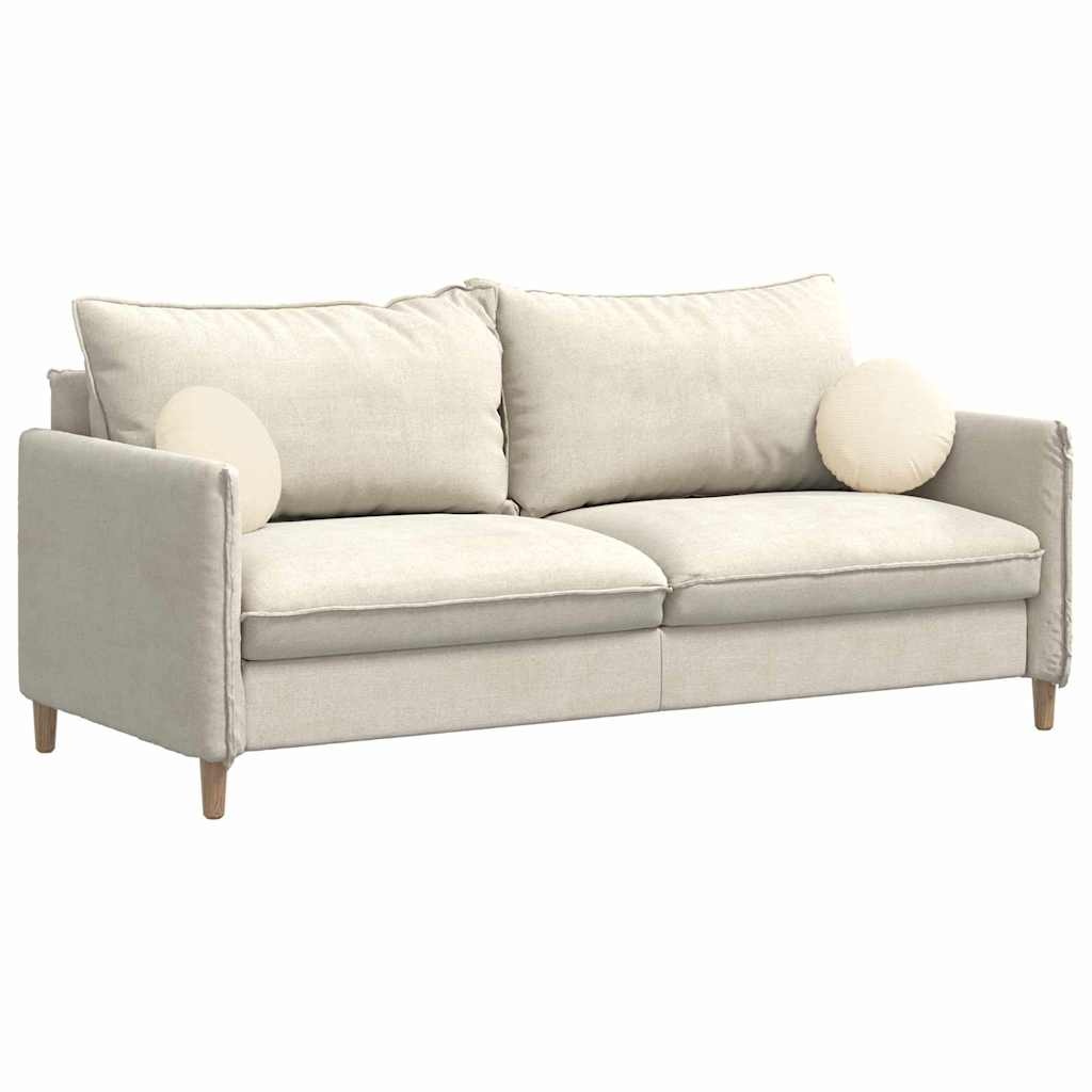 VidaXL Zitkussens 2 pcs Crème Ø 30 cm Katoen Stof