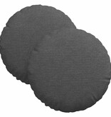VidaXL Zitkussens 2 pcs Donkergrijs Ø 30 cm Katoen Stof