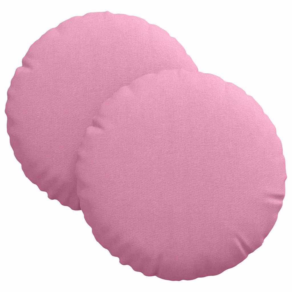 VidaXL Zitkussens 2 pcs Roze Ø30 x 13 cm Stof