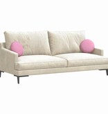 VidaXL Zitkussens 2 pcs Roze Ø30 x 13 cm Stof