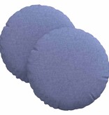 VidaXL Zitkussens 2 pcs Jeans Blauw Ø30 x 13 cm Stof