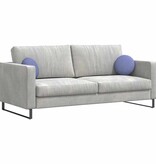 VidaXL Zitkussens 2 pcs Jeans Blauw Ø30 x 13 cm Stof