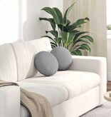 VidaXL Zitkussens 2 pcs Wolkengrijs Ø30 x 13 cm Stof