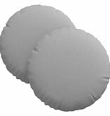 VidaXL Zitkussens 2 pcs Wolkengrijs Ø30 x 13 cm Stof