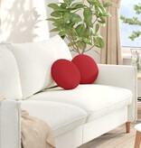 VidaXL Zitkussens 2 pcs Rood Ø30 x 13 cm Stof