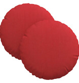 VidaXL Zitkussens 2 pcs Rood Ø30 x 13 cm Stof