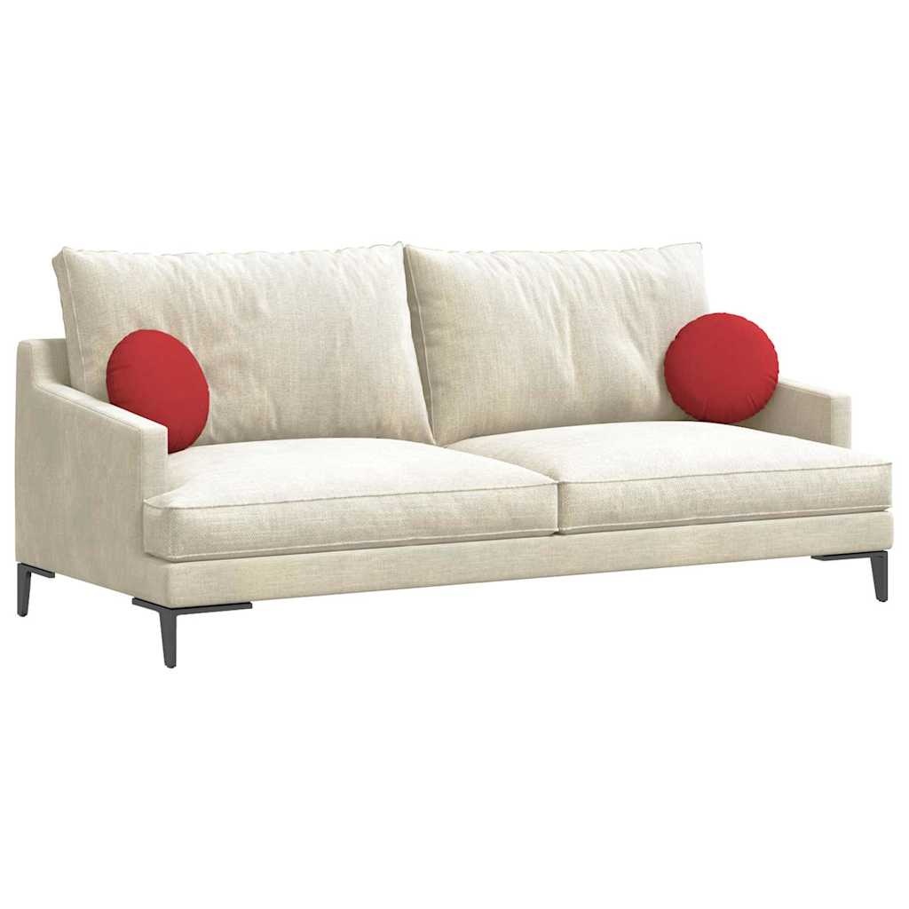 VidaXL Zitkussens 2 pcs Rood Ø30 x 13 cm Stof