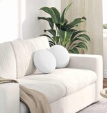 VidaXL Zitkussens 2 pcs Wit Ø30 x 13 cm Stof