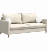 VidaXL Zitkussens 2 pcs Wit Ø30 x 13 cm Stof