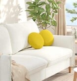 VidaXL Zitkussens 2 pcs Lichtgeel Ø30 x 13 cm Stof