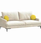 VidaXL Zitkussens 2 pcs Lichtgeel Ø30 x 13 cm Stof