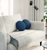 VidaXL Zitkussens 2 pcs Blauw Ø30 x 13 cm Stof