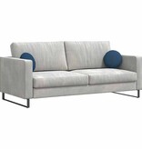 VidaXL Zitkussens 2 pcs Blauw Ø30 x 13 cm Stof