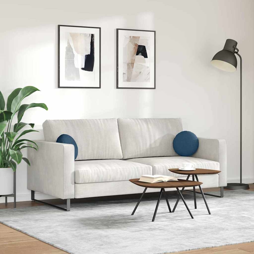 VidaXL Zitkussens 2 pcs Blauw Ø30 x 13 cm Stof