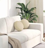 VidaXL Zitkussens 2 pcs Crème Ø30 x 13 cm Stof