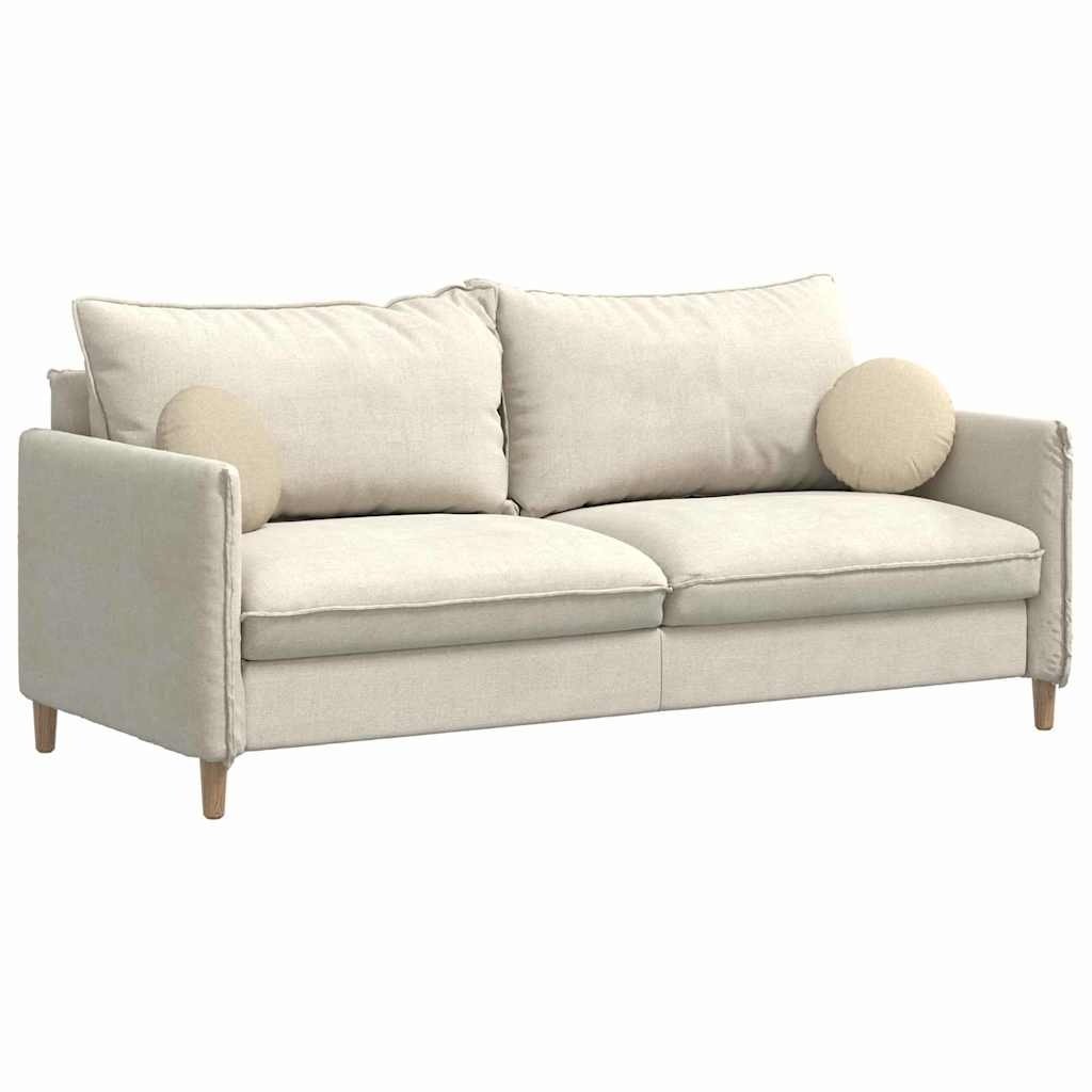 VidaXL Zitkussens 2 pcs Crème Ø30 x 13 cm Stof