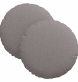 VidaXL Zitkussens 2 pcs Taupe Ø30 x 13 cm Stof