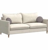 VidaXL Zitkussens 2 pcs Taupe Ø30 x 13 cm Stof