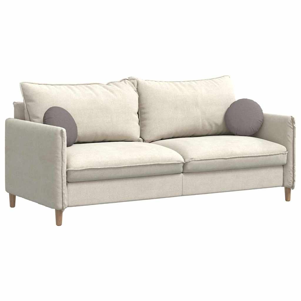 VidaXL Zitkussens 2 pcs Taupe Ø30 x 13 cm Stof